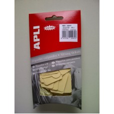 Hangetiket met koord geel 22x35mm Td35252235geel